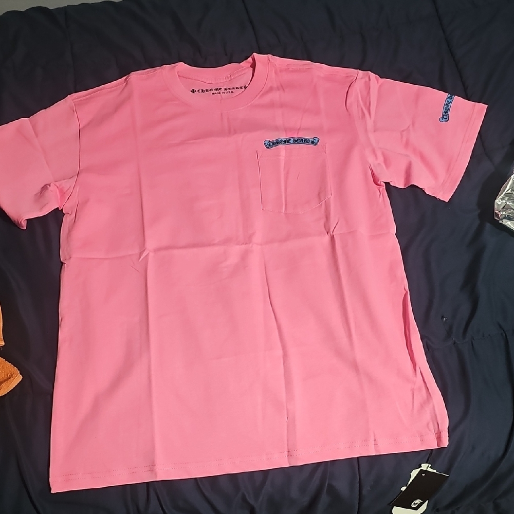 Chrome Hearts Bright Pink Short Sleeve Shirt